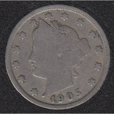 1905 - Liberty Head - 5 Cents