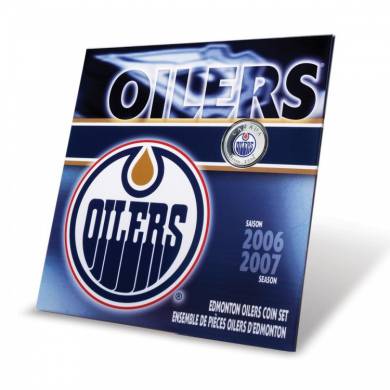 2006 2007 Season Edmonton Oilers Coin Set - 25 Cents Coloured