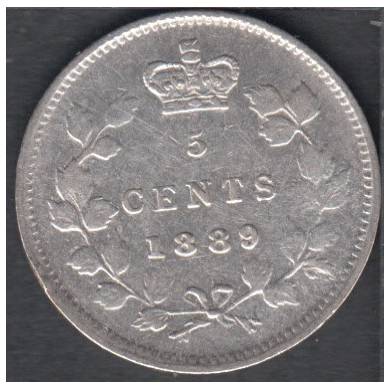 1889 - VF - Canada 5 Cents