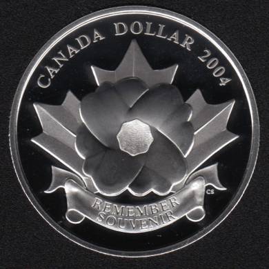 2004 - Proof - Poppy - Fine Silver - Canada Dollar