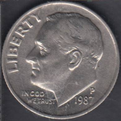1987 P - Roosevelt - 10 Cents