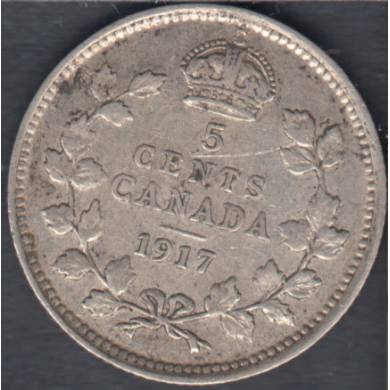 1917 - VF - Canada 5 Cents