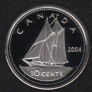 2004 - Proof - Argent - Canada 10 Cents