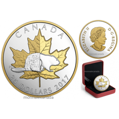 2017 - $25 - 1 oz. Pure Silver Gold Plated Piedfort – Timeless Icons