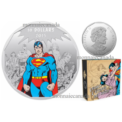 2015 - $10 - 1/2 oz colore en argent fin - DC ComicsMC Retour dans le temps - L'toffe des hros
