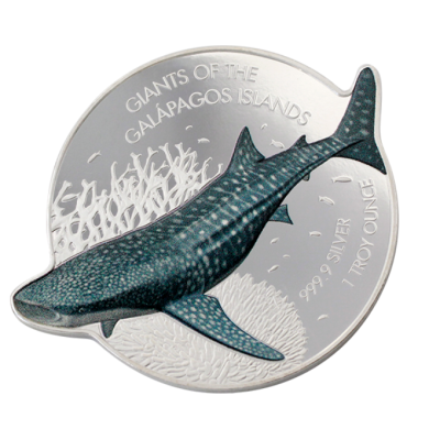 2021 $2 Fine Silver - Galapagos Giants - Whale Shark - Solomon Islands