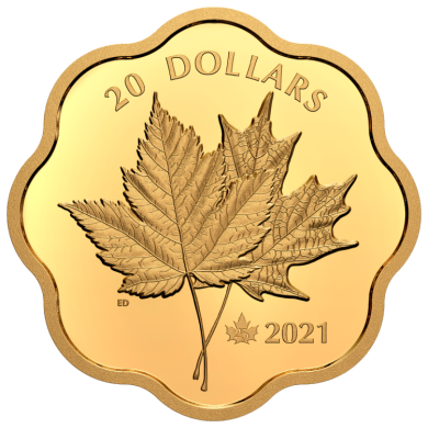 2021 $20 Dollars - Pure Silver Coin - Iconic Maple Leaves