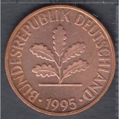 1995 A - 1 Pfennig - FR - Unc - Germany