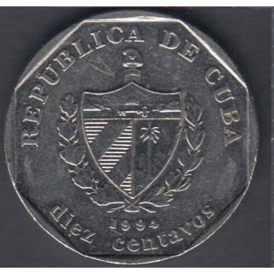 1994 - 10 Centavos - Convertible Peso - Cuba