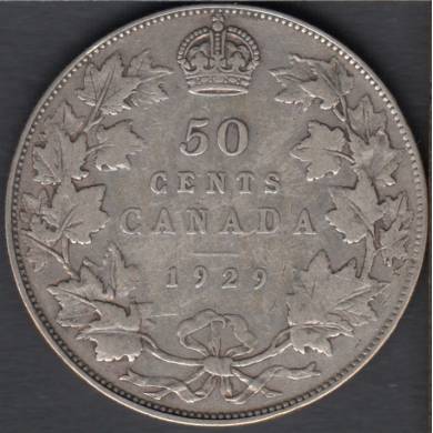 1929 - VG/F - Canada 50 Cents