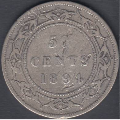 1894 - VG - Marques - 50 Cents - Terre Neuve
