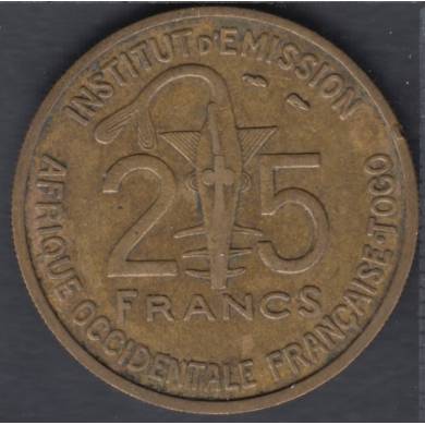 1957 - 25 Francs - Afrique de L'Ouest Togo - France
