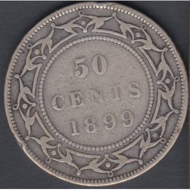1899 - G/VG - W '9' - 50 Cents - Newfoundland