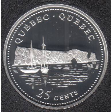 1992 - #910 Proof - Argent - Quebec - Canada 25 Cents