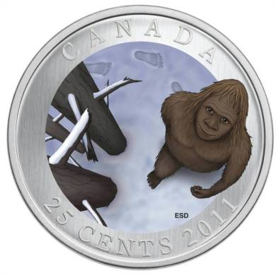 2011 - 25 Cent - Coloured Coin - Sasquatch