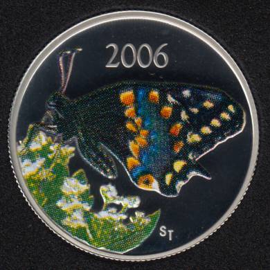 2006 - Proof - Short-Tailed Swallowtail Butterfly - Sterling Silver - Canada 50 Cents
