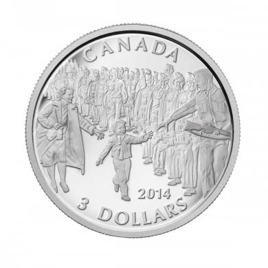 2014 Canada $3 Dollars Fine Silver - Wait for me, Daddy