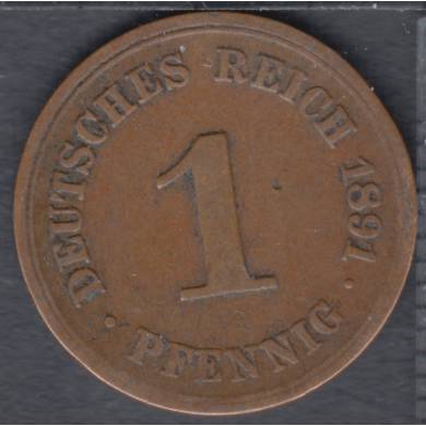 1891 A - 1 Pfennig - Germany