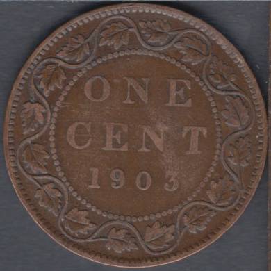 1903 - F/VF - Canada Large Cent