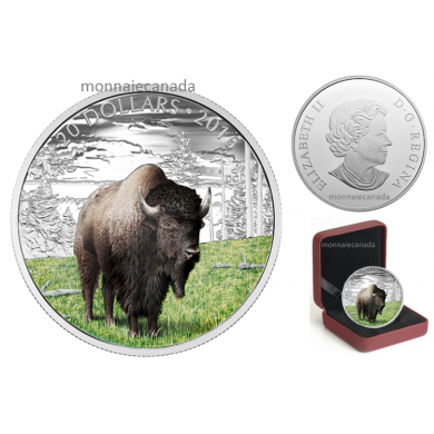 2016 - $20 - Fine Silver Coin - Majestic Animal - Le Bison
