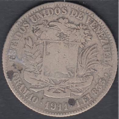 1911 - 2 Bolivares - Venezuela