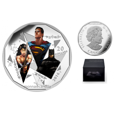 2016 - $20 - Fine Silver Coin  Batman v Superman: Dawn of JusticeTM  The Trinity