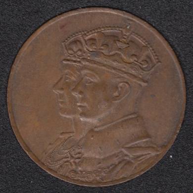 1939 - Visite Royale - George VI and Elizabeth - Petite Medaille