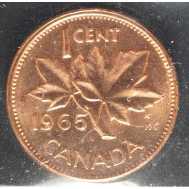 1965 - #1 - MS 64 Red - SBP5 - ICCS - Canada Cent