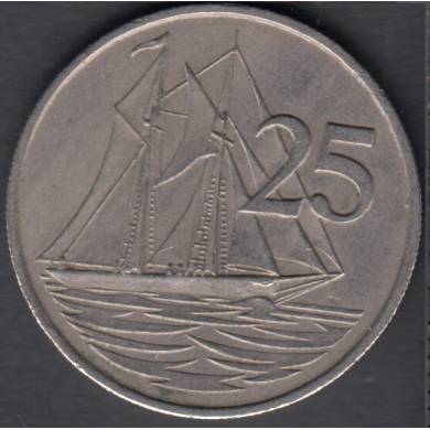 1972 - 25 Cents - Cayman Islands
