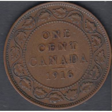 1916 - Fine - Scratch - Canada Large Cent