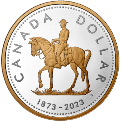 2023 - $1 - 150th Anniversary of the RCMP 2 oz. Fine Silver Coin