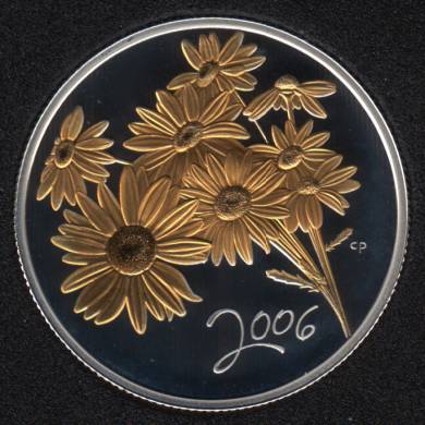 2006 - Proof - Marguerite Plaqu Or - Argent Sterling - Canada 50 Cents