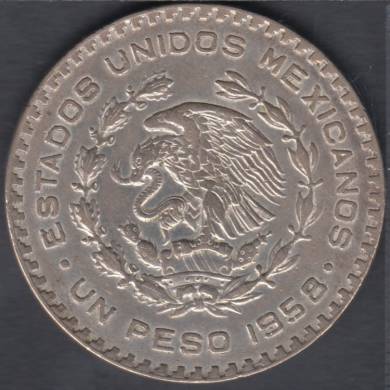 1958 Mo - 1 Peso - Mexico