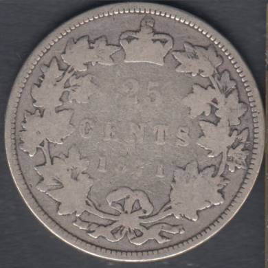 1871 H - Good - Observe #1 - Canada 25 Cents