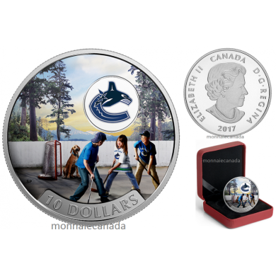 2017 - $10 - 1/2 oz. Pure Silver Coloured Coin  Passion to Play: Vancouver Canucks