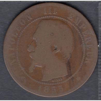 1855 BB - 10 Centimes - France