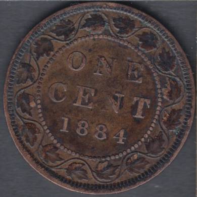 1884 - VF/EF - Obverse #2 - Canada Large Cent