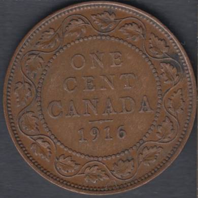 1916 - F/VF - Canada Large Cent