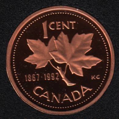 1992 - 1867 - Proof - Canada Cent