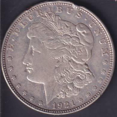 1921 D - EF - Rim Nick - Morgan Dollar USA