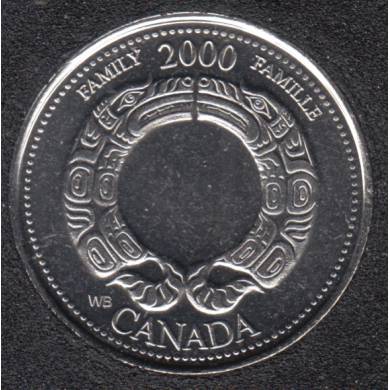 2000 - #8 B.Unc - Famille - Canada 25 Cents