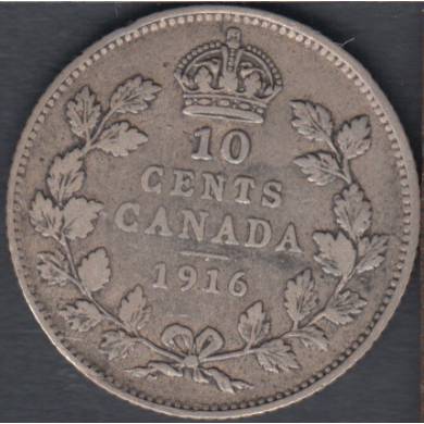1916 - VF - Canada 10 Cents