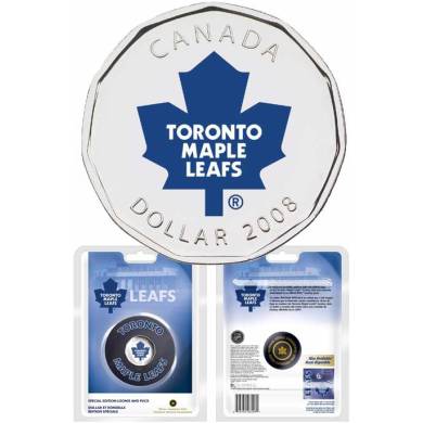 2008 Toronto Maple Leafs NHL Dollar Special Edition Loonie and Puck - $1