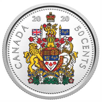 2020 - Proof - Fine Silver - Colored - Canada 50 Cents