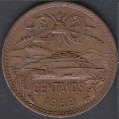 1969 Mo - 20 Centavos - Unc - Mexico