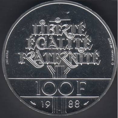 1988 - 100 Francs - No COA - France