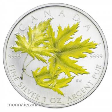 2006 - $5 Silver Maple leaf colored - Silver maple - Tax Exempt