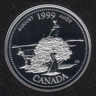 1999 - #8 Proof - Silver - August - Canada 25 Cents