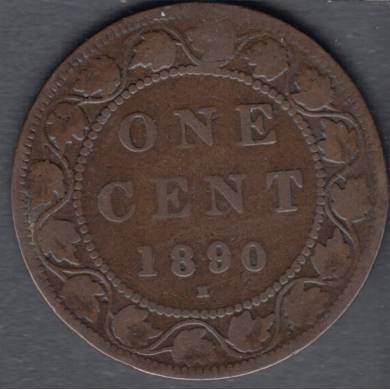 1890 H - VG - Canada Large Cent