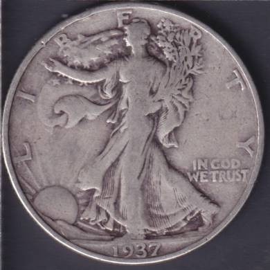 1937 - VG - Liberty Walking - 50 Cents USA